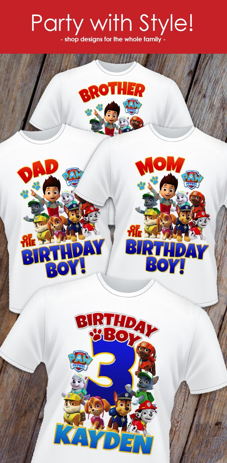Paw Patrol Transfers pertaining to Printable Paw Patrol Birthday Shirt Template