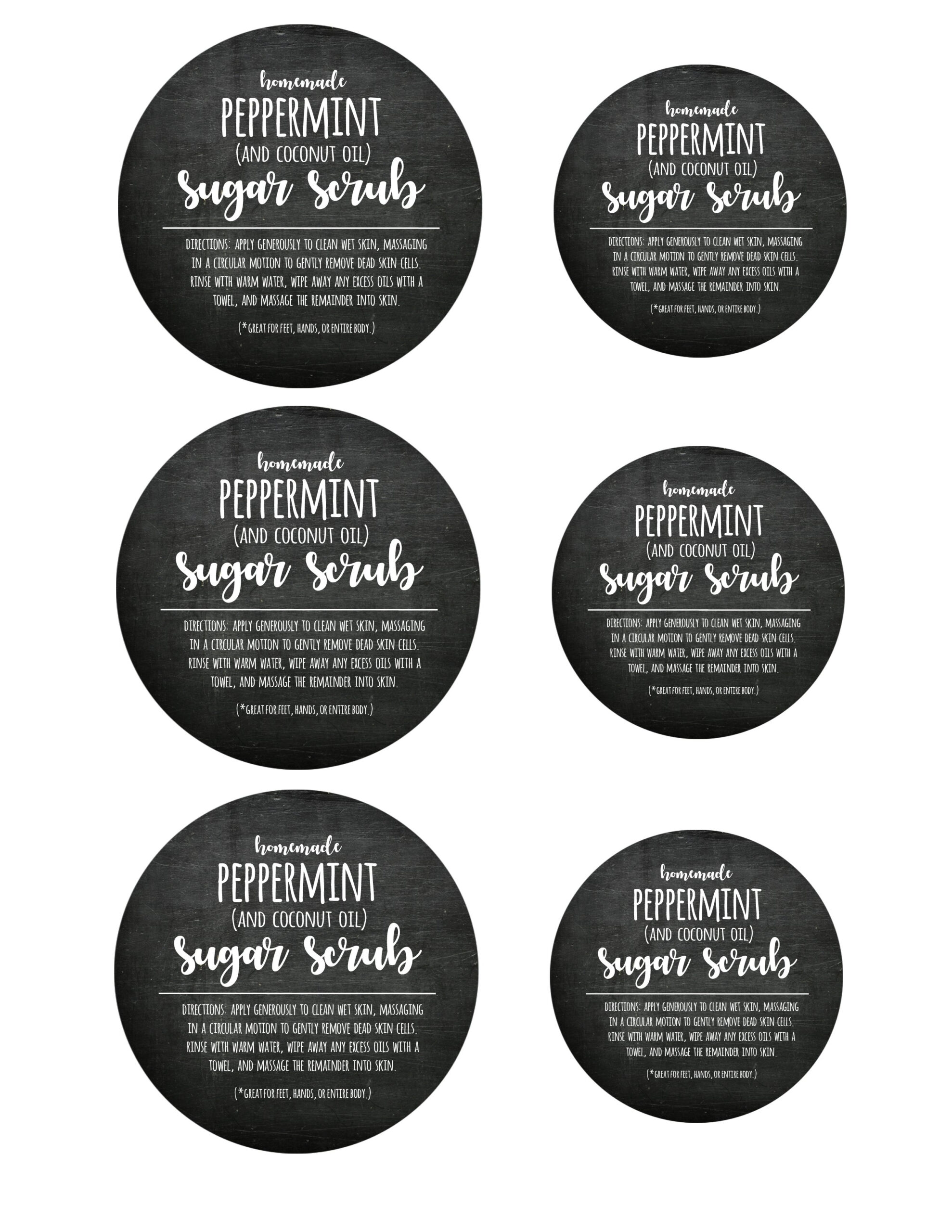 Peppermint Sugar Scrub Recipe (With Free Label And Tag) | Make within Free Printable Sugar Scrub Tags