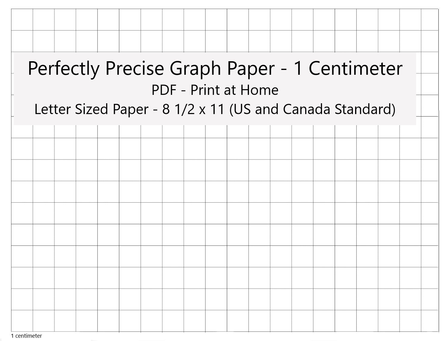 Perfectly Scaled And Precise Printable Graph Paper - 1 Centimeter in Printable One Centimeter Graph Paper