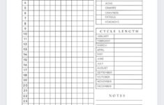 Period Tracker,A5 Printable Planner Inserts,Menstrual Cycle within Free Printable Period Tracker