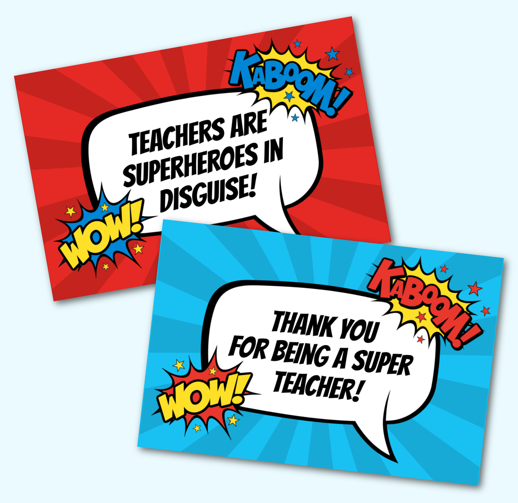 Personalized Superhero Teacher Printables - Kara Creates throughout Superhero Teacher Appreciation Free Printables