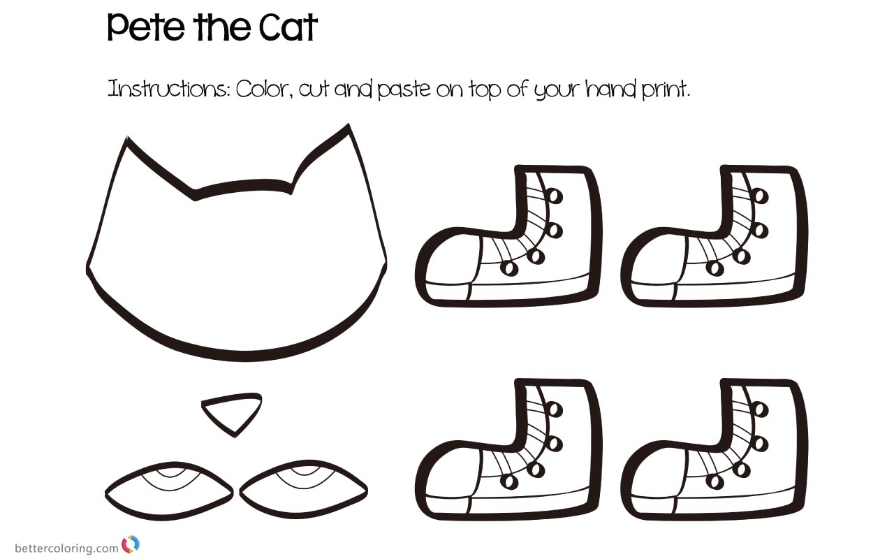 Pete The Cat Pattern Free Printable in Free Printable Pete the Cat Shoe Template