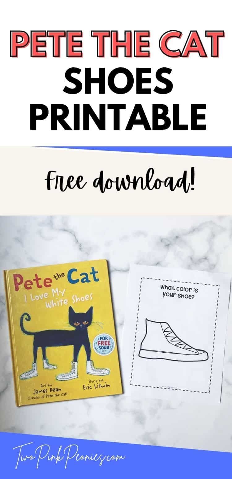 Pete The Cat Shoes Printable {Pete The Cat Inspired} Instant Download regarding Free Printable Pete The Cat Shoe Template