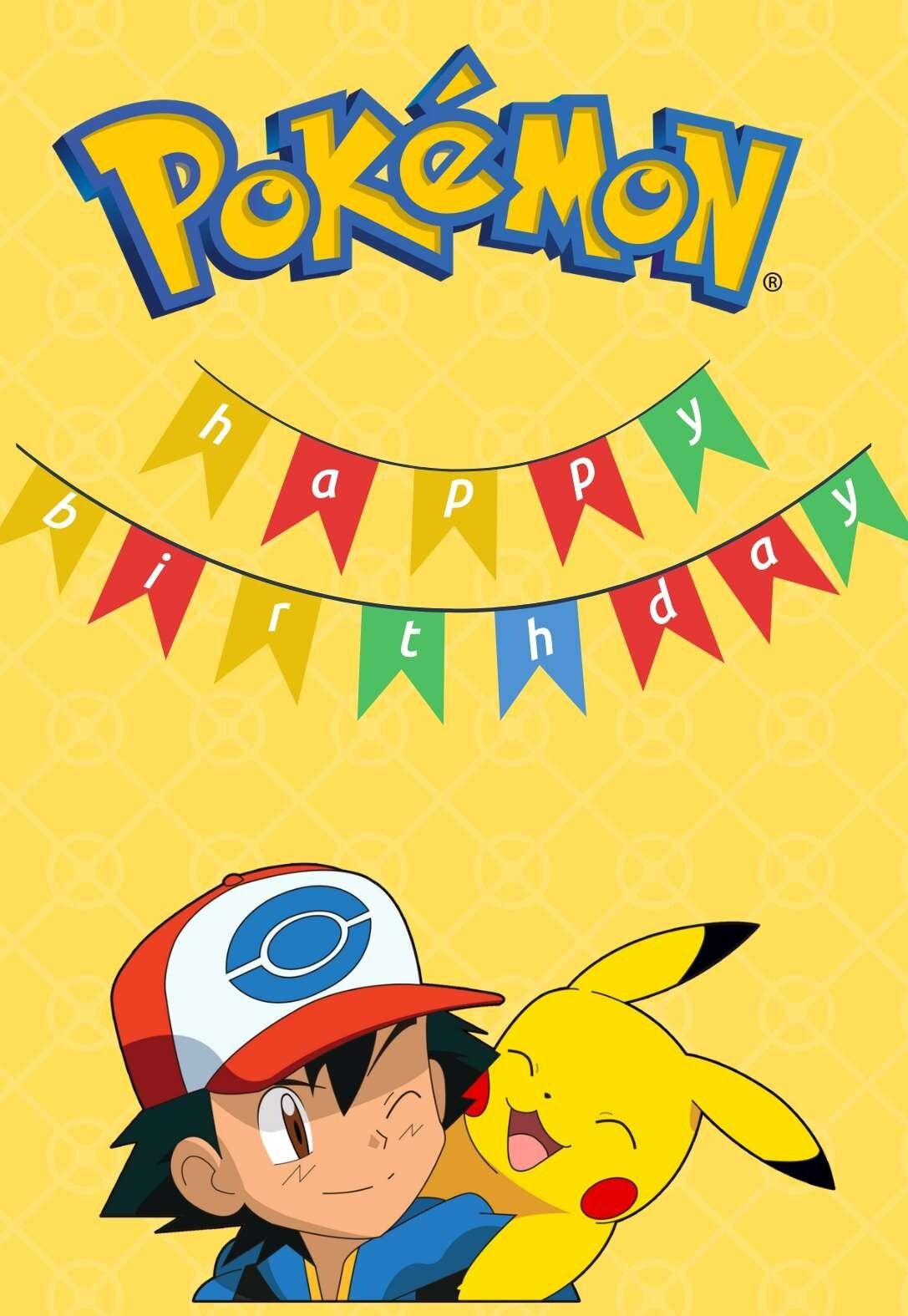 Pikachu Printable Birthday Cards — Printbirthday.cards with regard to Free Printable Pokemon Birthday