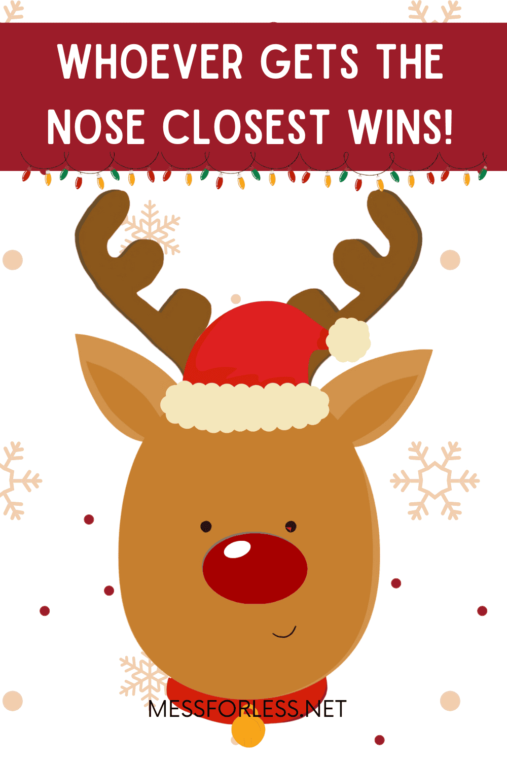 Pin The Nose On Rudolph Game - Mess For Less with regard to Pin the Nose on Rudolph Free Printable