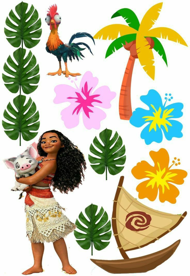 Pinaliki Katholou On Πάρτι Γενεθλίων | Moana Themed Party intended for Moana Printable Cake Topper