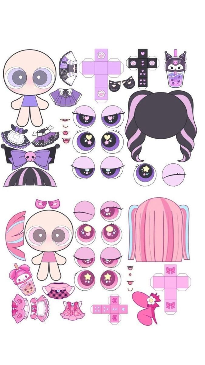 Pinamy Ottoson On Kawaii | Paper Doll Template, Hello Kitty regarding Fun Blind Bag Paper Doll Printable Free