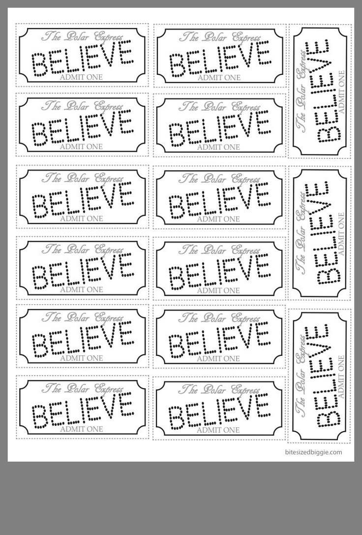 Pincarolyn Haught On 2Nd Grade Reading | Polar Express Tickets intended for Polar Express Ticket Printable Black And White