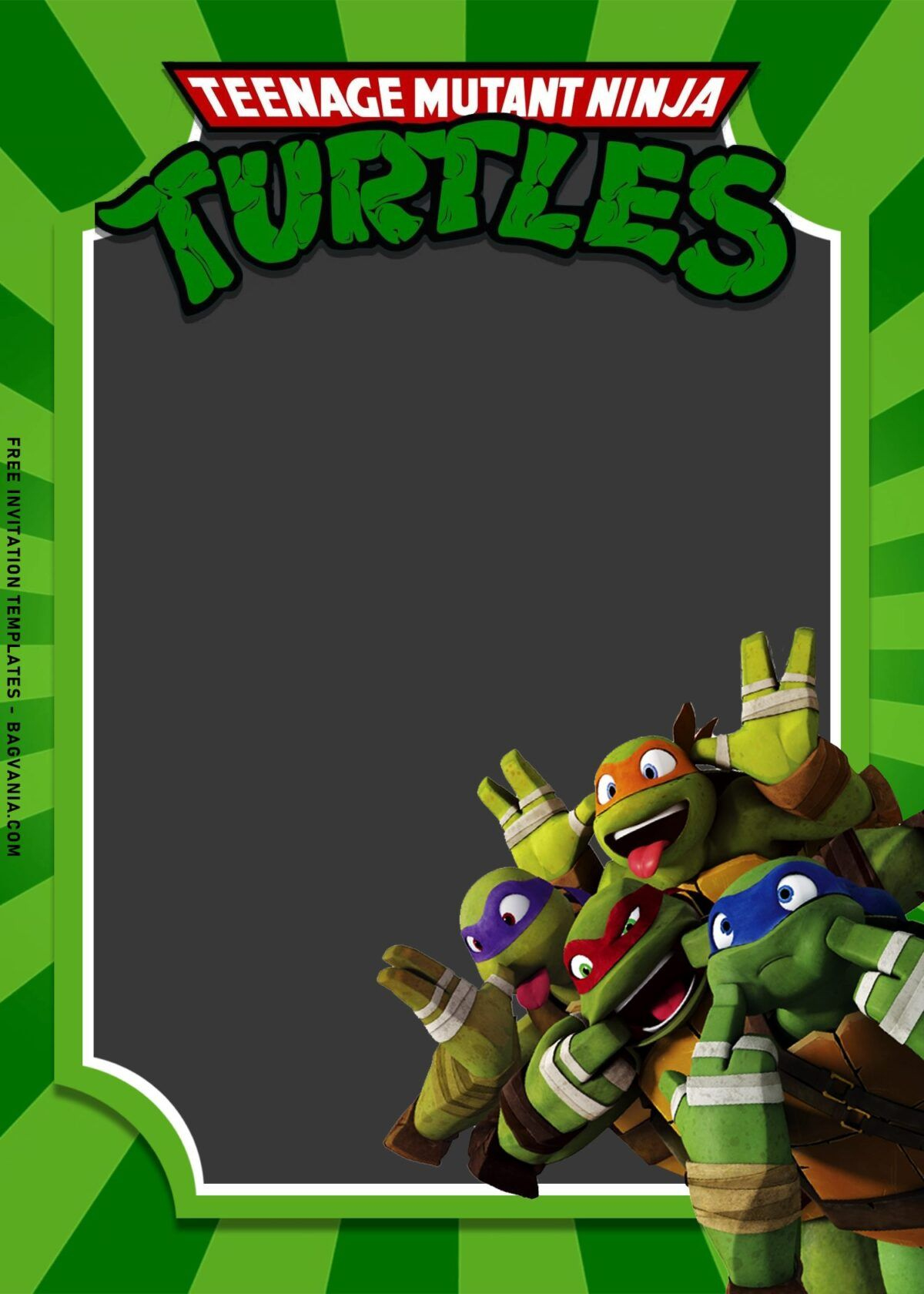 Pinflorflores On Cel Dibujos | Ninja Turtle Invitations, Ninja intended for Free Printable Ninja Turtle Invitations