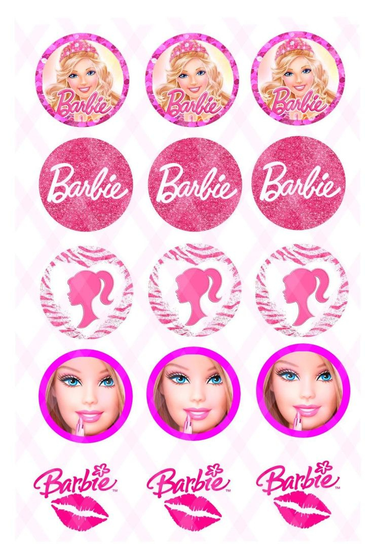 Pinkarina Woyke Arens On Work | Barbie Cupcakes, Barbie Party regarding Free Printable Barbie Cupcake Toppers