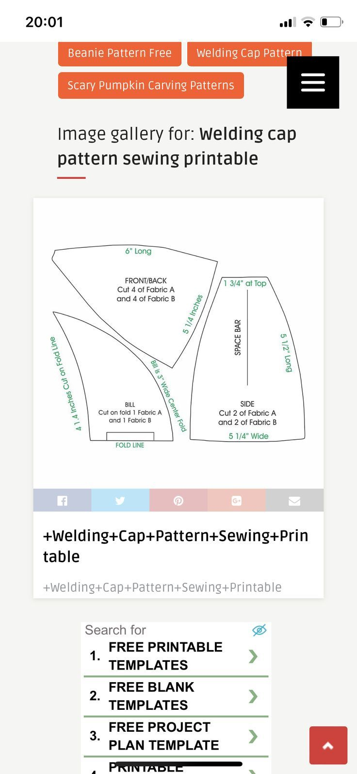 Pinkim Barlow-Clark On Welders Beanie | Welding Cap Pattern for Downloadable Free Printable Free Printable Welding Cap Sewing Pattern