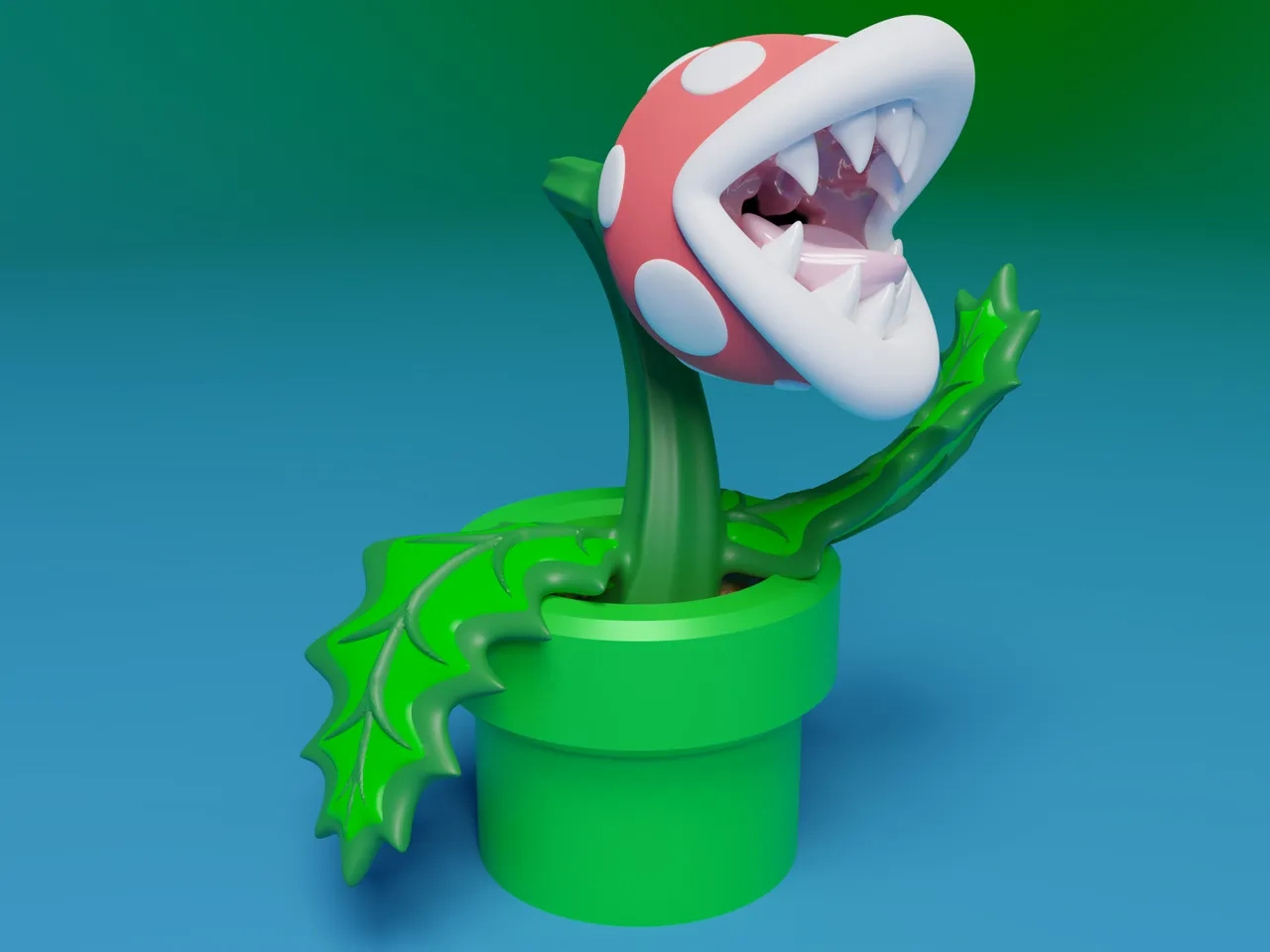 Piranha Plantjuusozart | Download Free Stl Model | Printables for Printable Super Mario Piranha Plant
