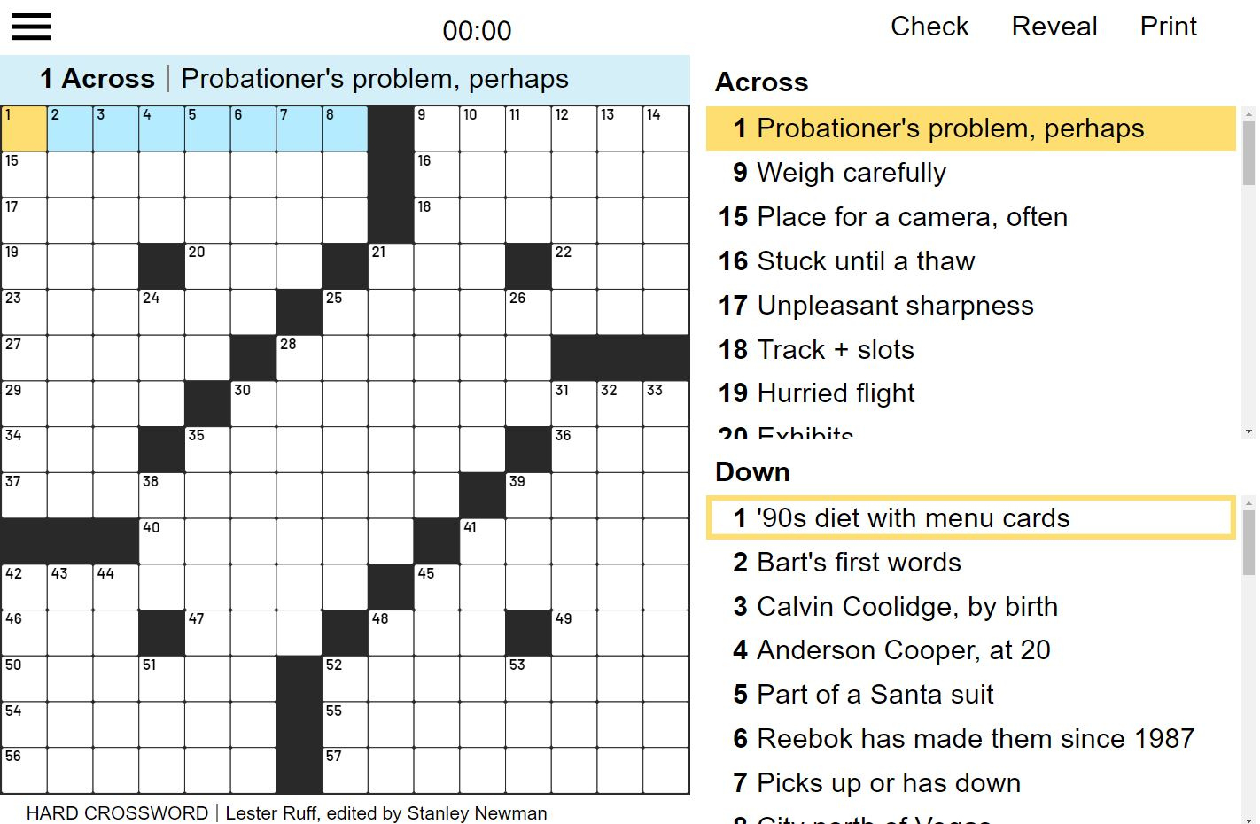 Play A Hard Crossword Puzzle For The Challenge inside Stanley Newman Printable Crossword Puzzles