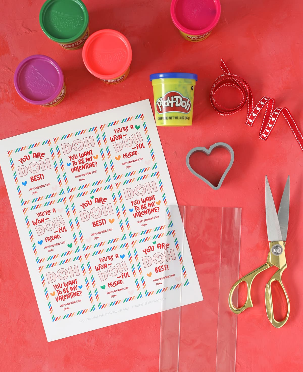 Play Doh Valentines intended for Free Printable Play Doh Valentine Printable