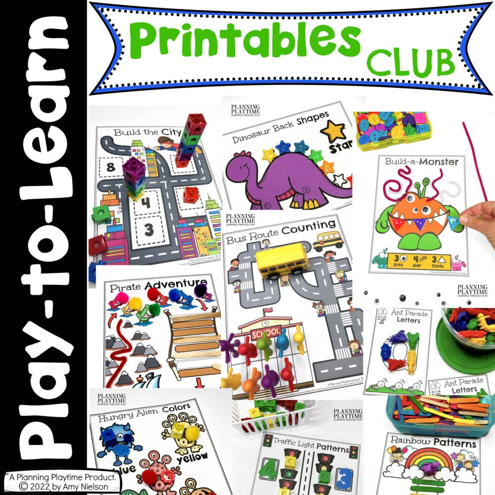 Play To Learn Printables Club Membership - Planning Playtime regarding Planning Playtime Free Printables