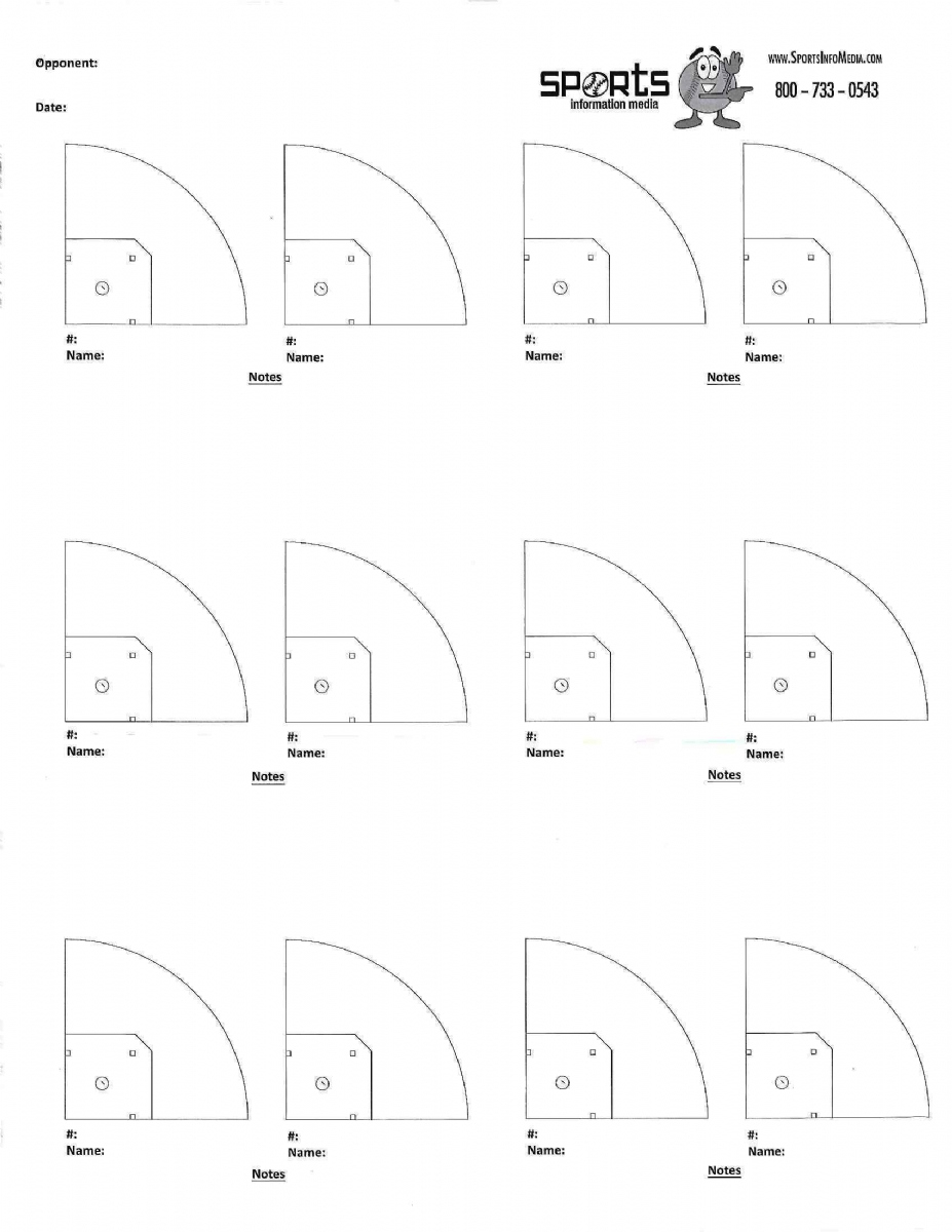 Pocket Spray Chart - Full Page inside Printable Hitting Spray Charts
