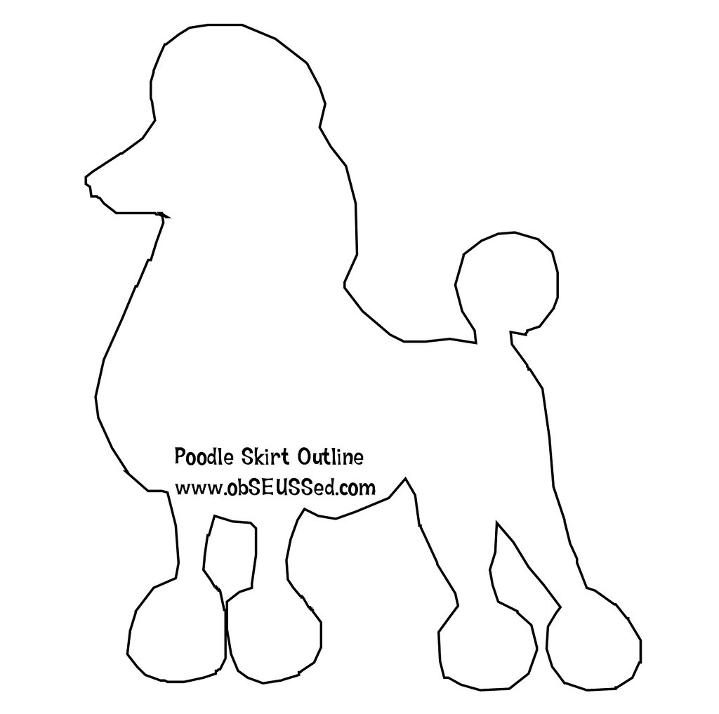 Poodle Outline Obseussed | No-Sew Poodle Skirt Tutorial On W… | Flickr with Printable Poodle Pattern For Poodle Skirt