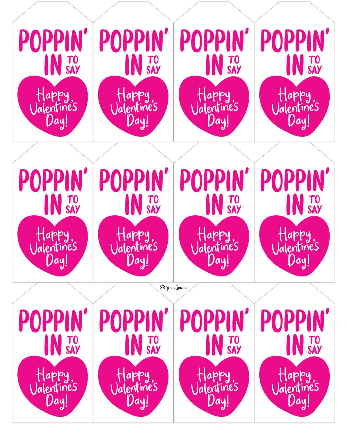 Pop It Printable Valentine Cards | Skip To My Lou within Poppin Valentine&amp;#039;S Day Printable