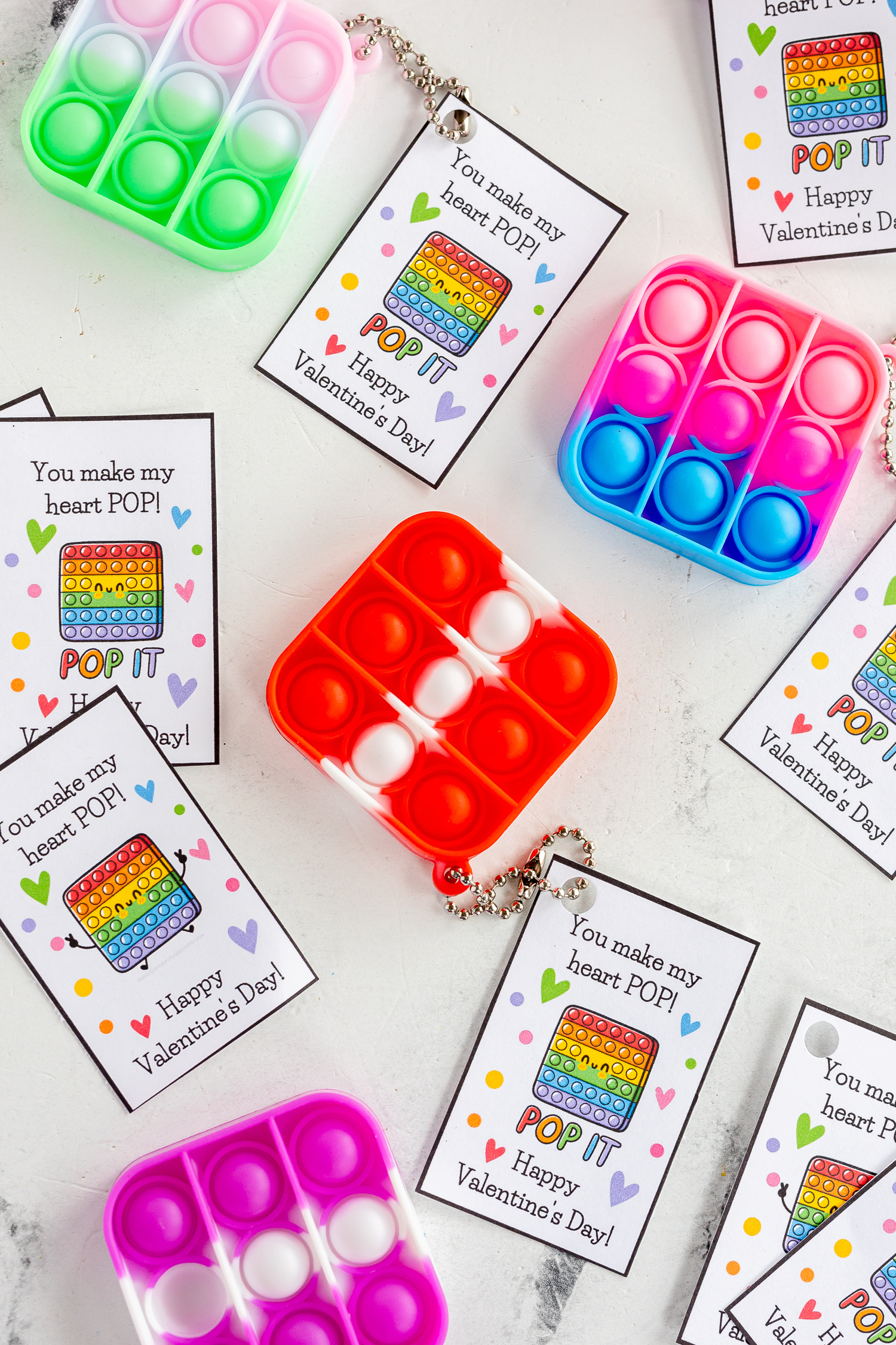 Pop It Valentine Printable in Pop It Fidget Gift Tag Free Printable
