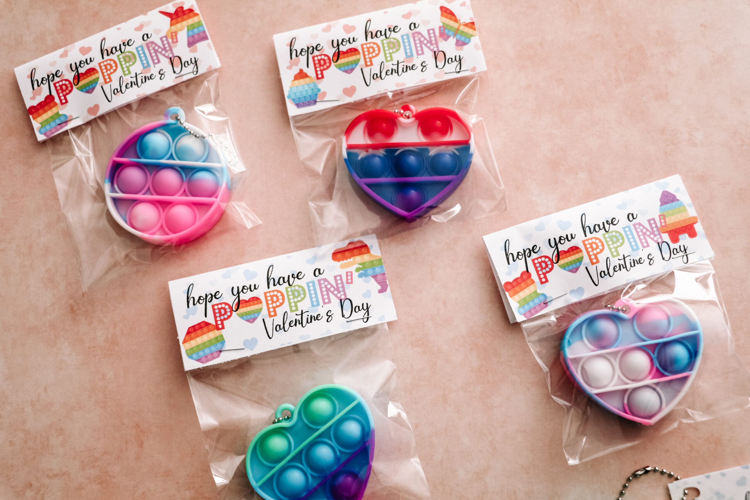 Pop It Valentines For Kids With Free Printable Tags » The Denver with Pop It Fidget Gift Tag Free Printable