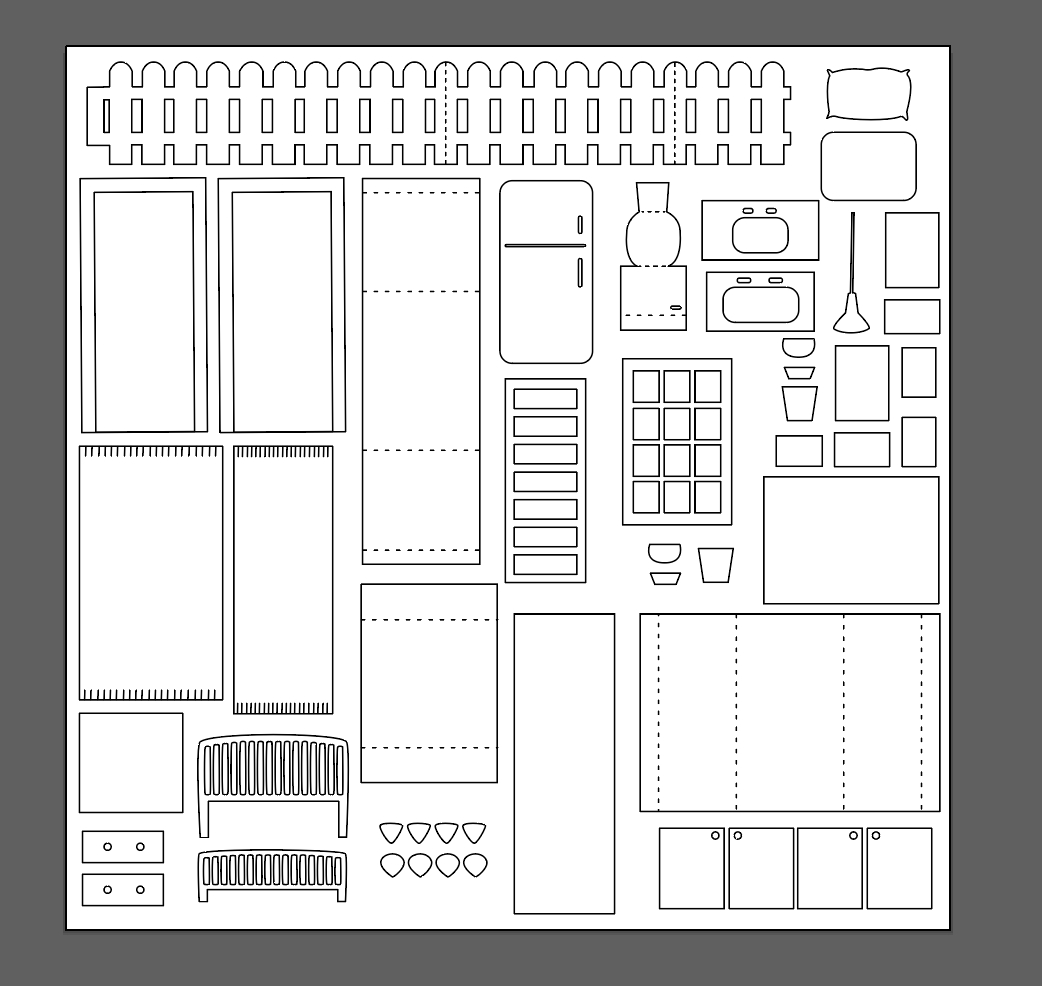 Pop Up Paper Doll House – Free Cut Files! pertaining to Free Printable Dollhouse Furniture Templates