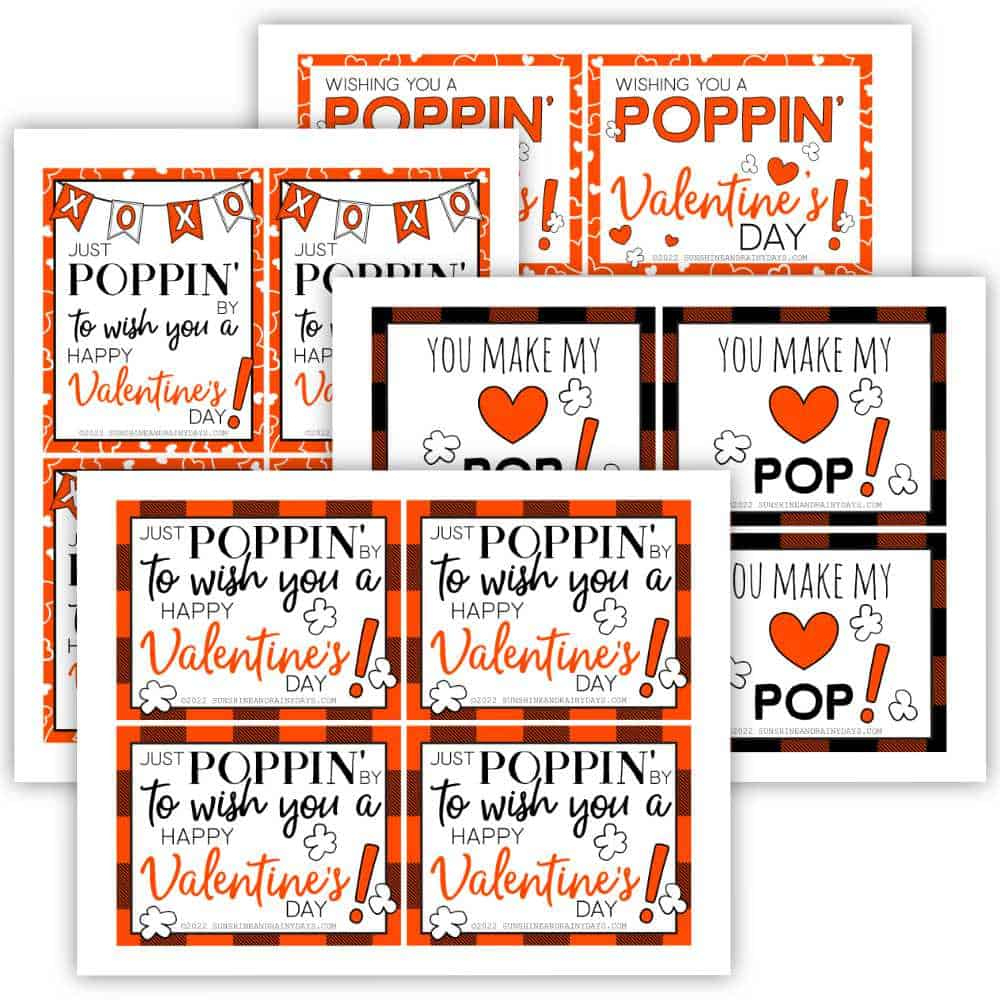 Popcorn Valentine - Sunshine And Rainy Days with regard to Poppin Valentine&amp;#039;S Day Printable
