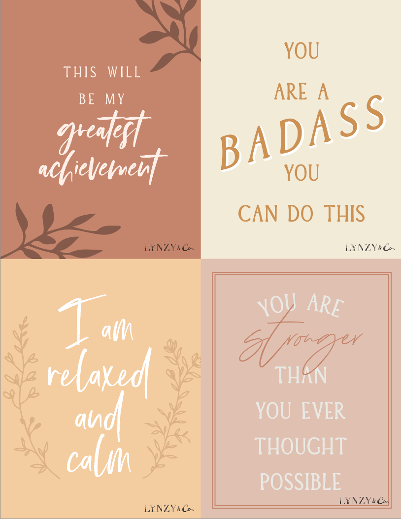 Positive Birth Affirmations Printable - Lynzy &amp;amp; Co. in Free Printable Birth Affirmations