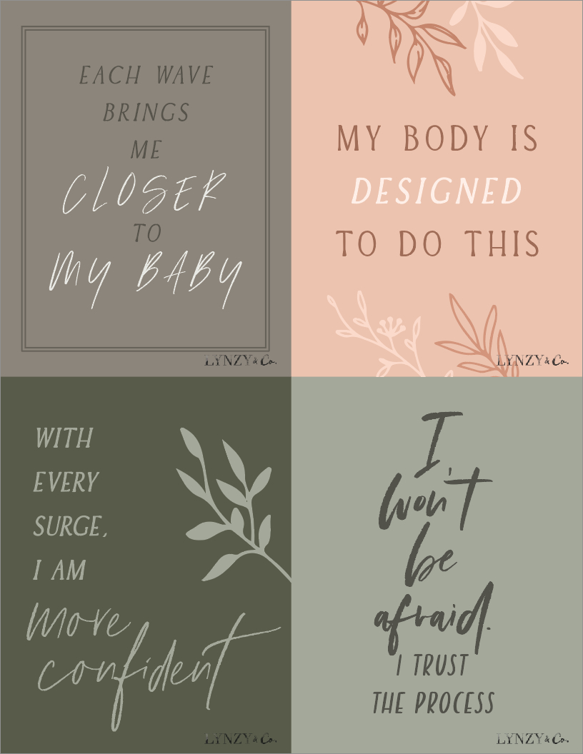 Positive Birth Affirmations Printable - Lynzy &amp;amp; Co. regarding Free Printable Birth Affirmations
