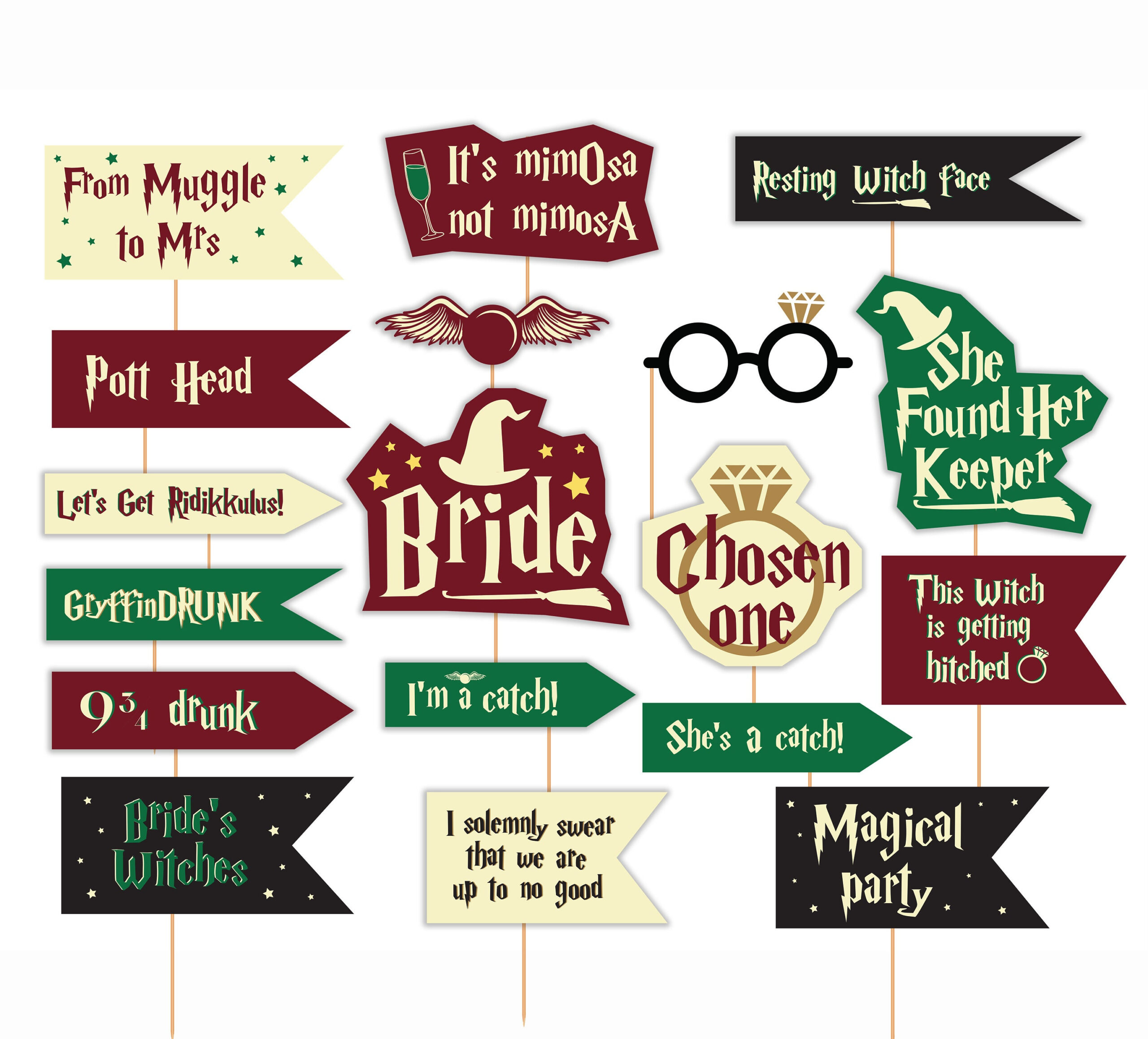 Potter Photo Booth - Etsy Uk with regard to Harry Potter Photo Booth Props Printable Free