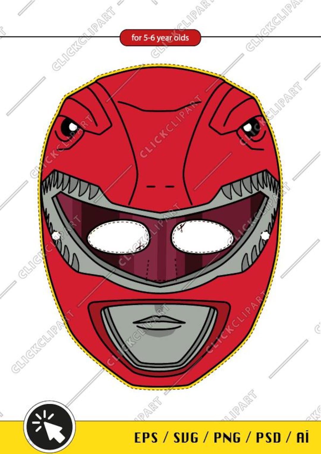 Power Ranger Red, Birthday Party, Digital Paper Face Mask, Svg, Files For Cricut - Etsy Uk inside Power Ranger Mask Printable