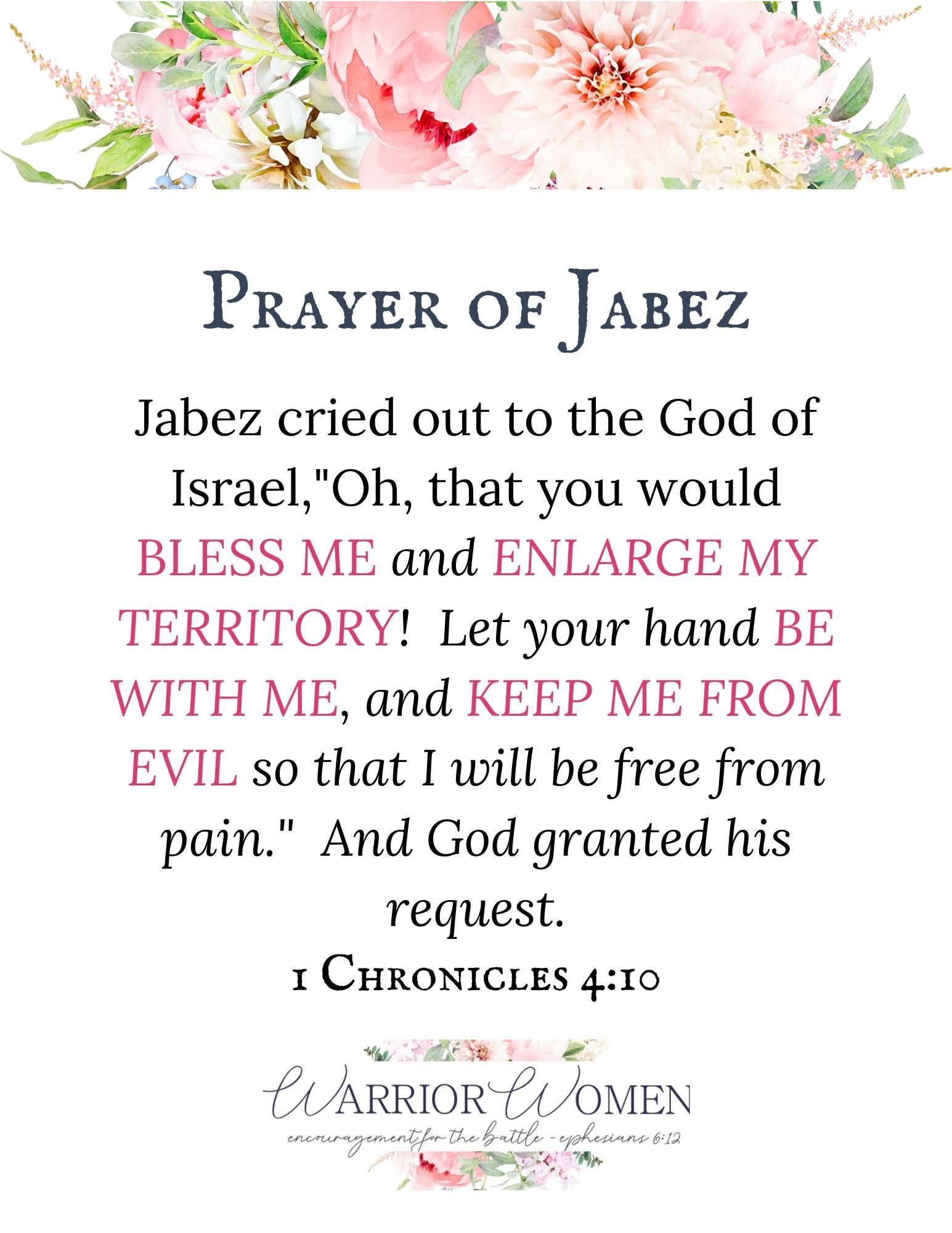 Prayer Of Jabez Printables inside Free Printable Prayer of Jabez