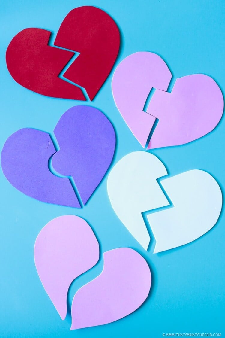 Preschool Valentine Matching Game – That&amp;#039;S What {Che} Said for Heart Matching Game Printable