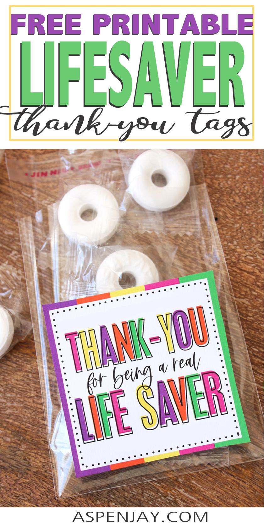 Primary Teacher Appreciation Free Printable Lifesaver Tags - Aspen Jay inside Free Printable Lifesaver Tags