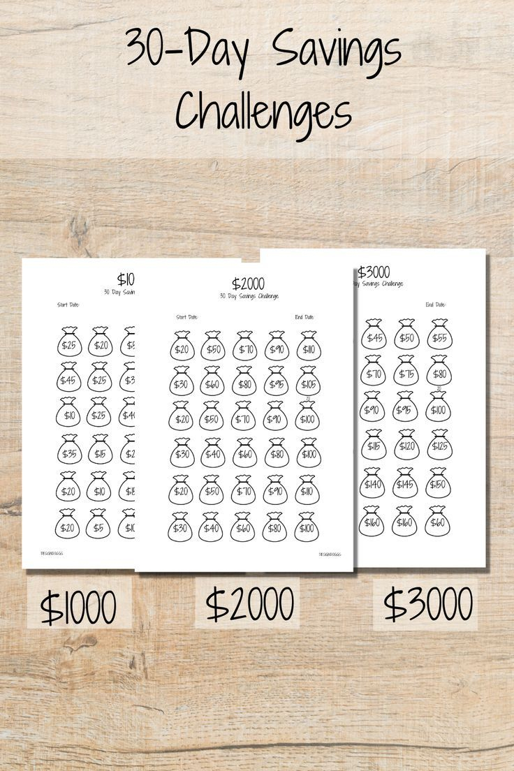 Printable 30-Day Savings Challenge! with regard to 30 Day Money Saving Challenge Printable