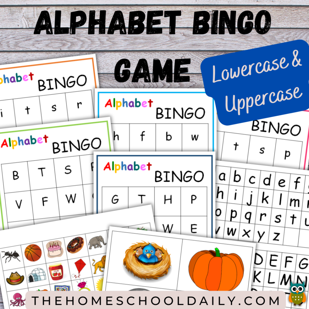 Printable Alphabet Bingo Game - The Homeschool Daily intended for Free Printable Alphabet Bingo Cards