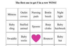 Printable Baby Shower Bingo Cards | Prefilled Baby Bingo Cards for Baby Shower Bingo Cards Printable
