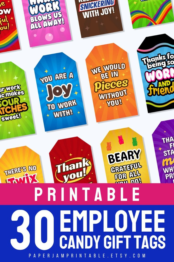 Printable Candy Gift Tags For Employee Appreciation, Candy Bar inside Free Printable Candy Bar Sayings