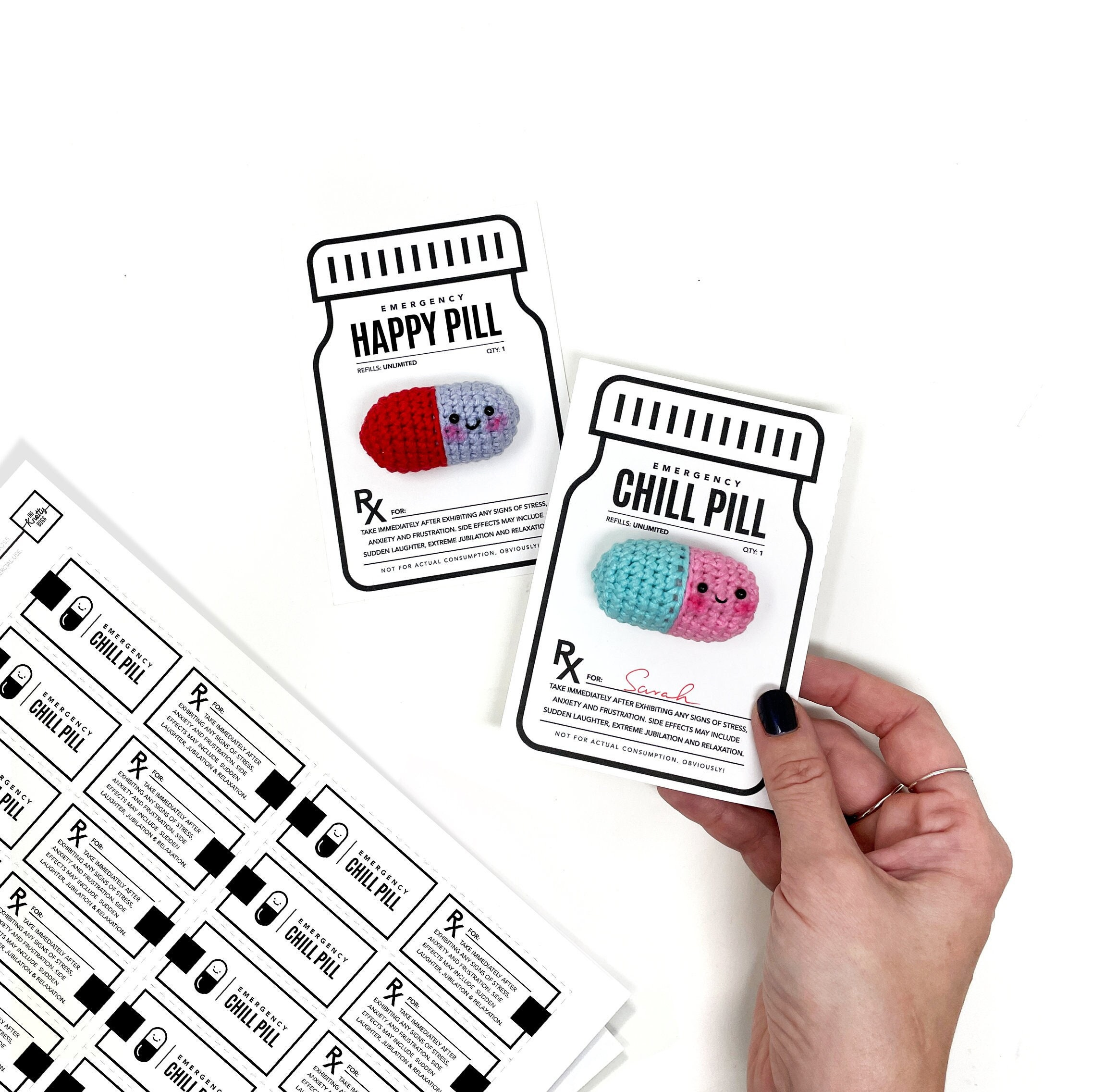 Printable Chill Pill Tags - Digital Pdf - Packaging For Handmade pertaining to Chill Pill Label Printable Free