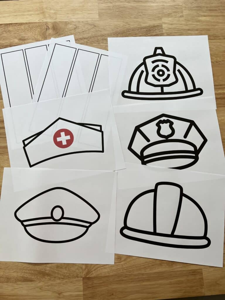 Printable Community Helpers Hats For Kids - Celebrating With Kids for Free Printable Community Helper Hats Printable