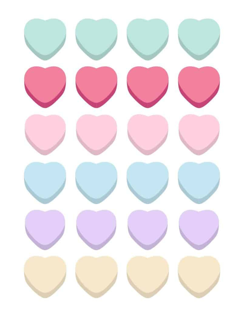 Printable Conversation Hearts - Add A Little Adventure pertaining to Printable Template Conversation Hearts