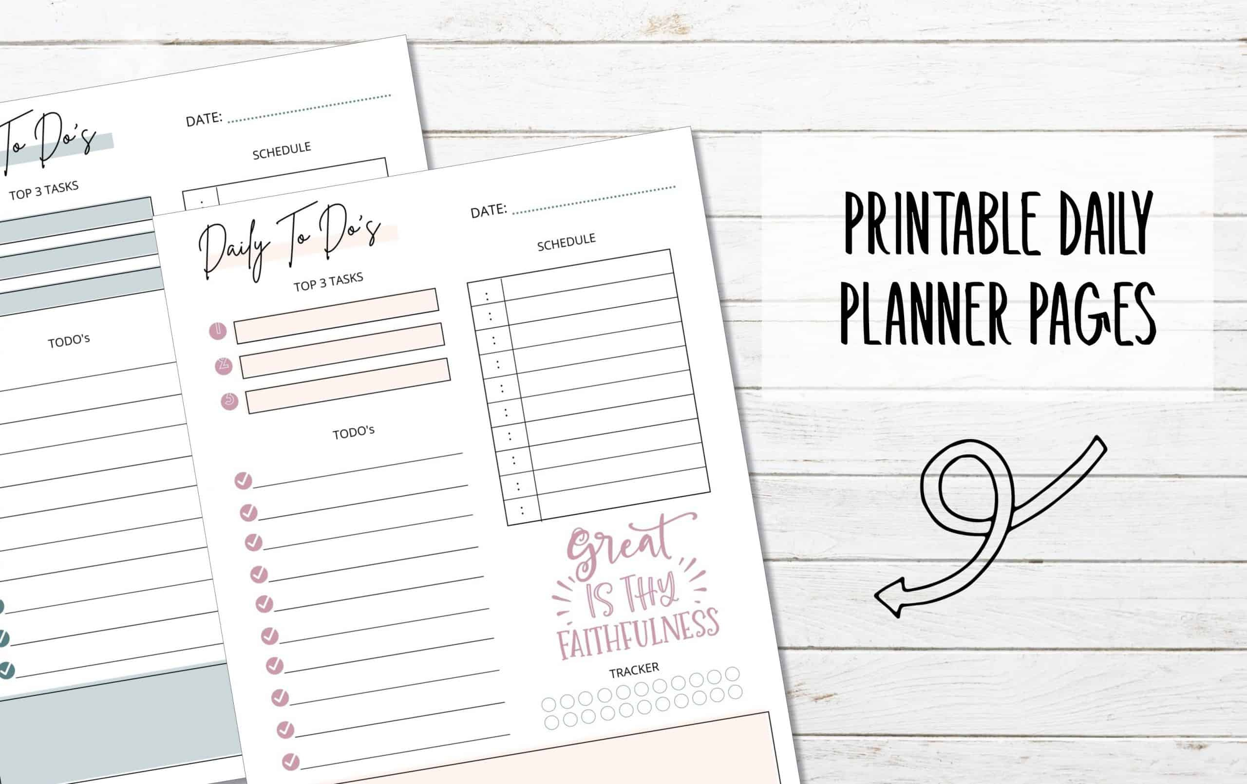 Printable Daily Planner Pages With Scriptures - My Printable Faith regarding Free Faith Planner Printables