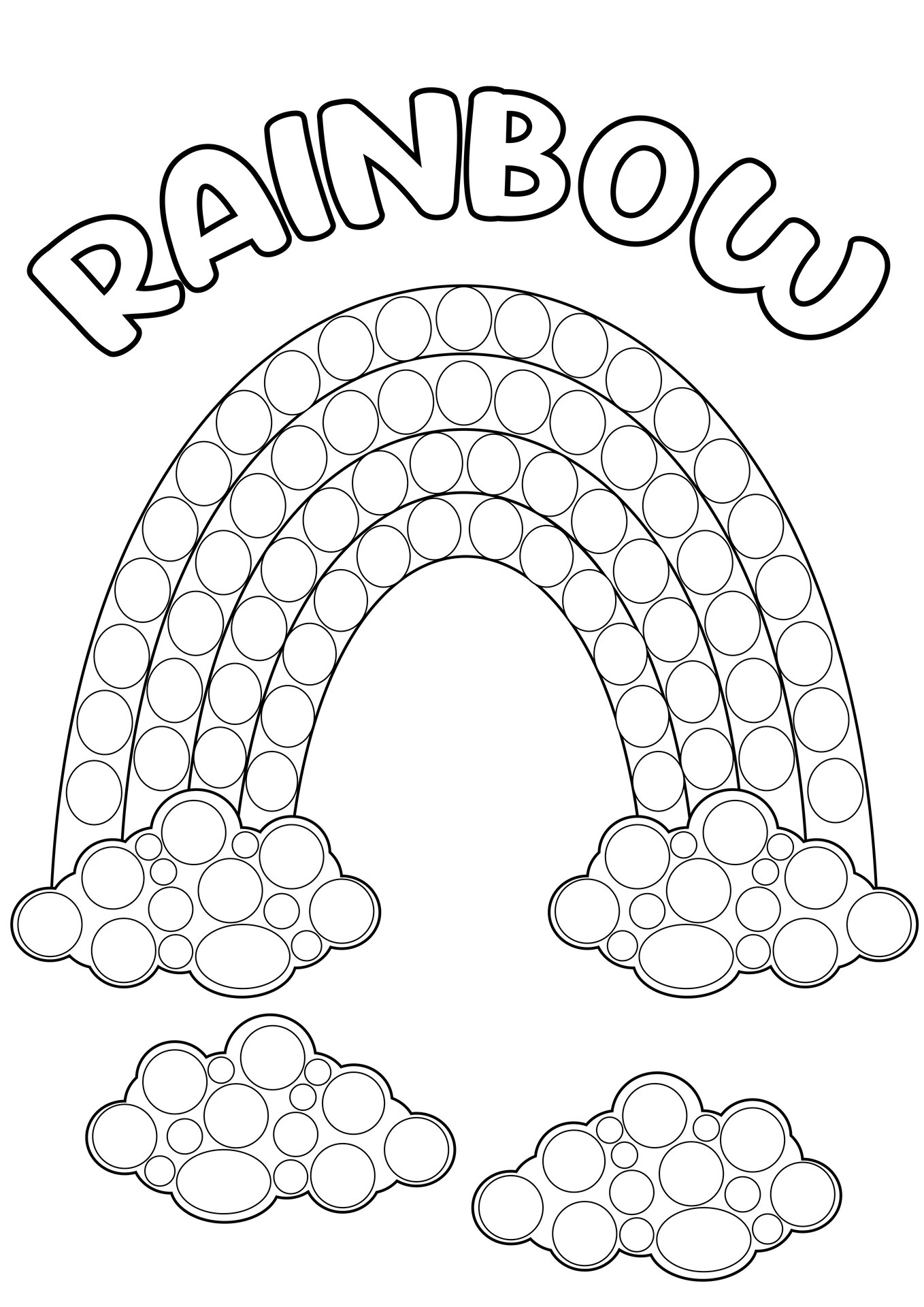 Printable Dot Art throughout Free Printable Rainbow Dot Marker Printable