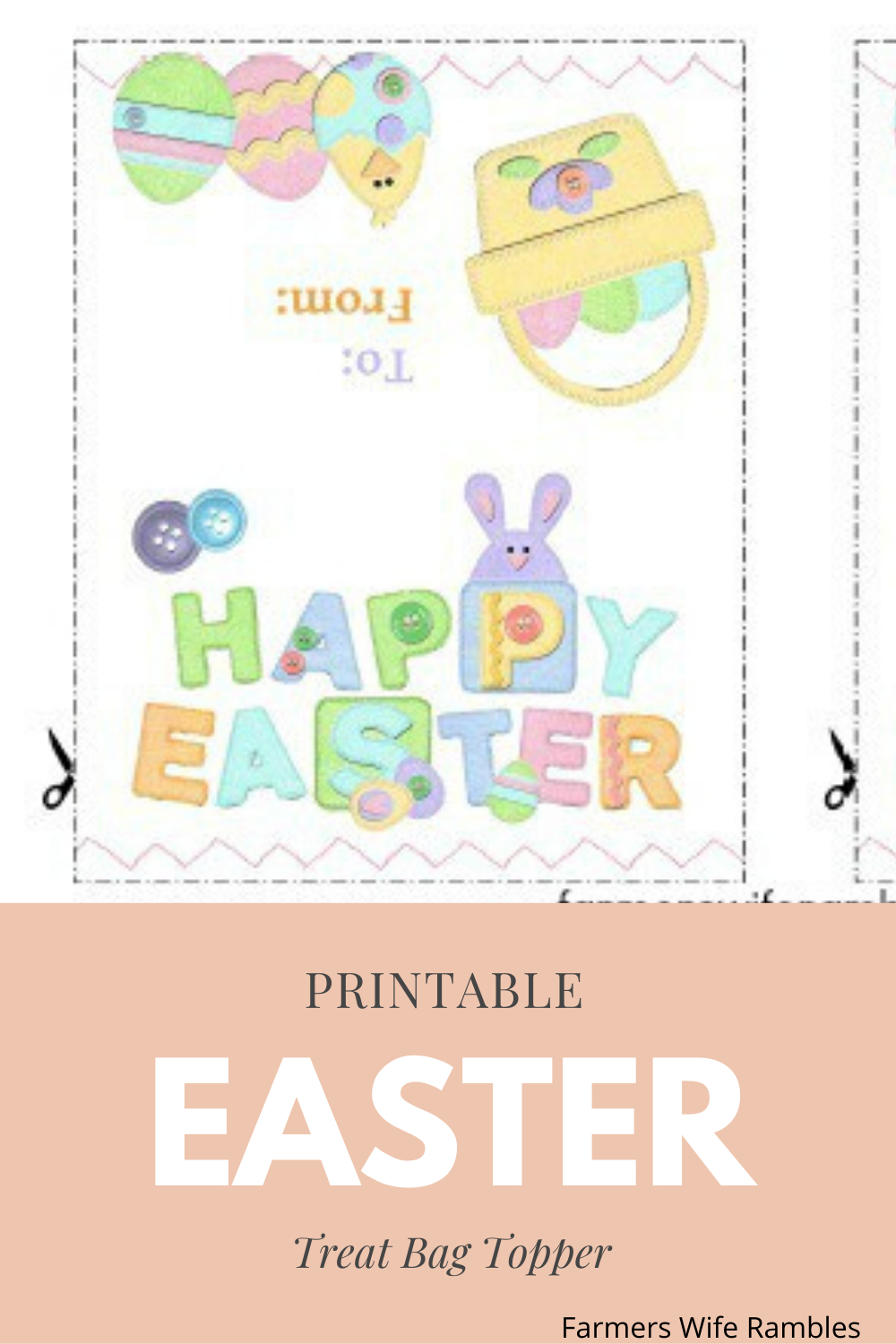 Printable Easter Treat Bag Topper - Farmer&amp;#039;S Wife Rambles with Free Printable Easter Treat Bag Toppers