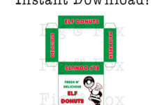 Printable Elf Props Donut Box – Etsy Uk with regard to Elf On The Shelf Donut Box Free Printable