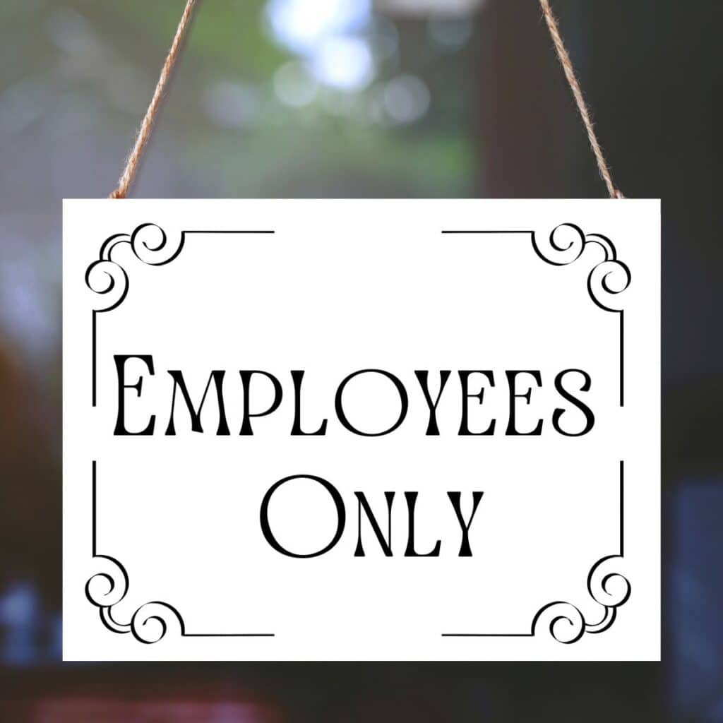 Printable Employees Only Sign - Printable Party Favors regarding Employee Only Sign Printable