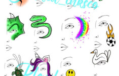Printable Face Painting Choice Board – Etsy Uk throughout Face Paint Stencils Printable