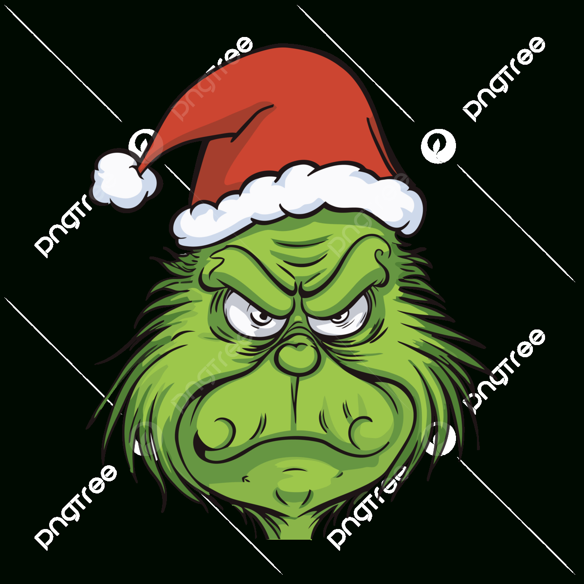 Printable Grinch Face Clipart Vector, Grinch Clipart, Face Clipart with Free Printable Grinch Clip Art