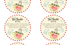 Printable Hot Chocolate (Hot Cocoa) Bomb Labels within Free Printable Hot Cocoa Bomb Tags