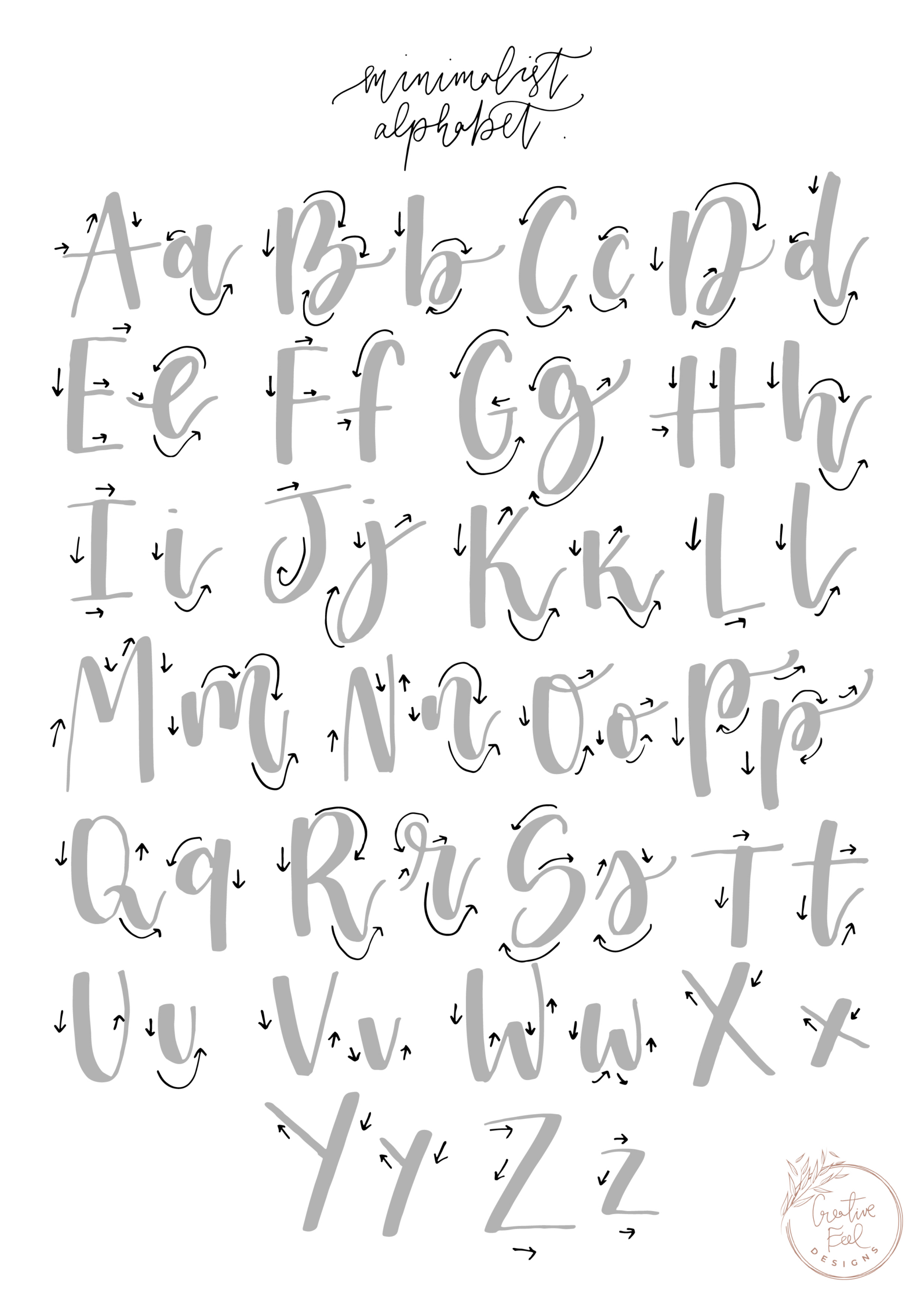 Printable Hot Sale Lettering Worksheets for Brush Lettering Practice Sheets Printable Free