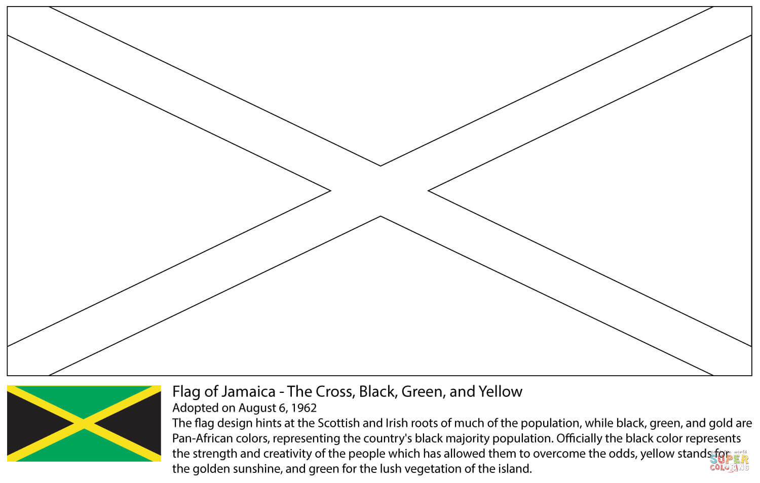 Printable Jamaican Flag - Printable Party Favors inside Flag Of Jamaica Printable